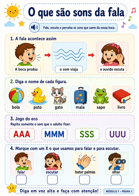 O que são sons da fala