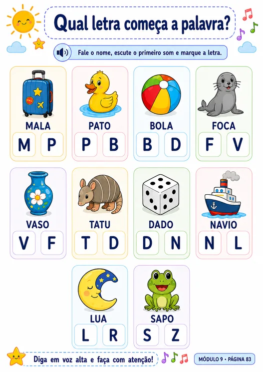 Qual letra começa a palavra?