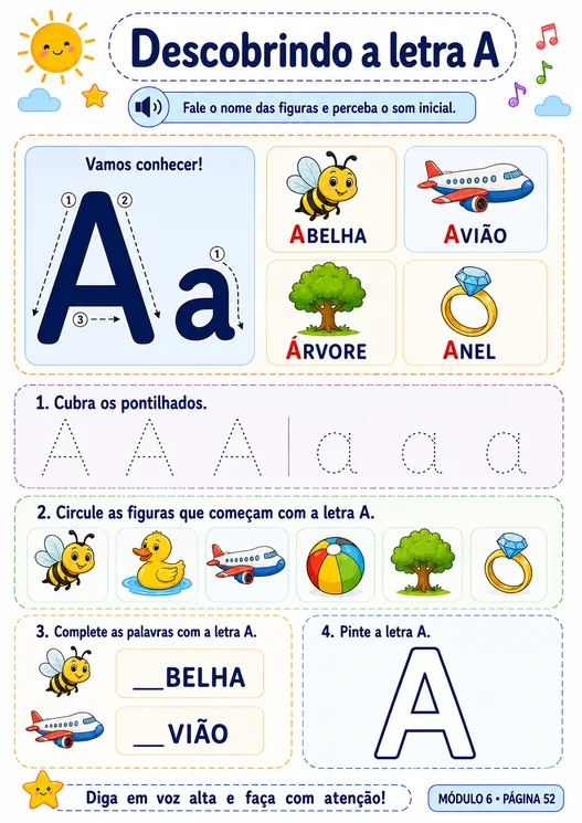 Descobrindo a letra A